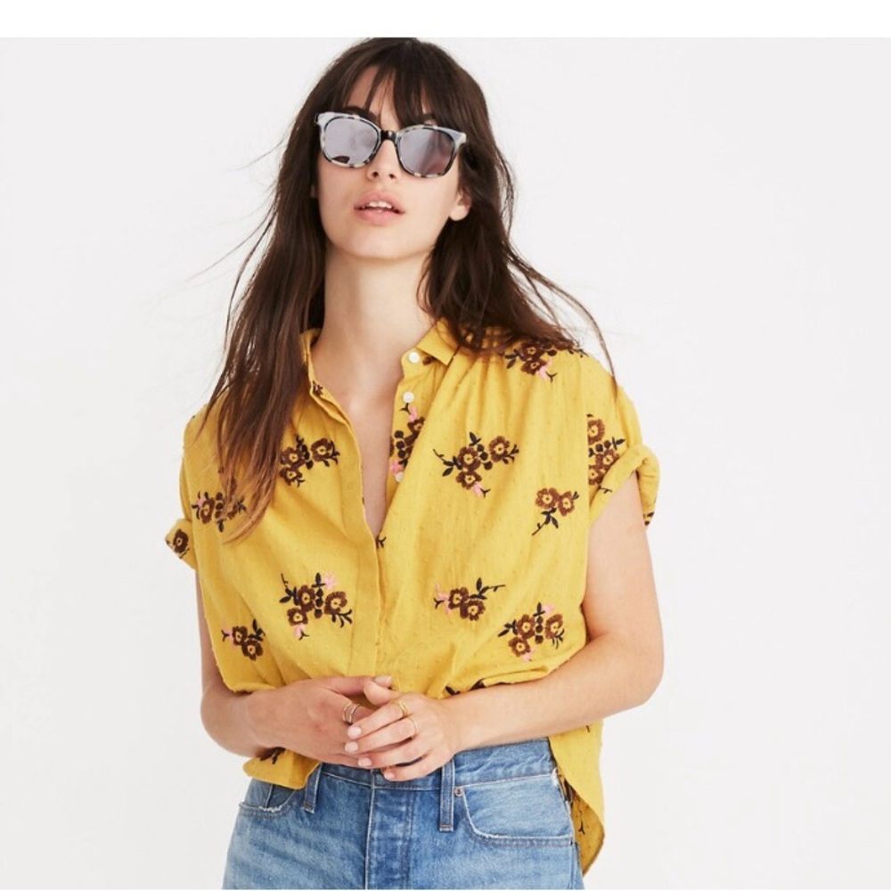 Madewell Sunflower Print Button-Down Shirt